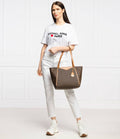 Michael Kors MK Whitney Tote Bag With Dust Bag (Brown) - LABLEWHORE.COM