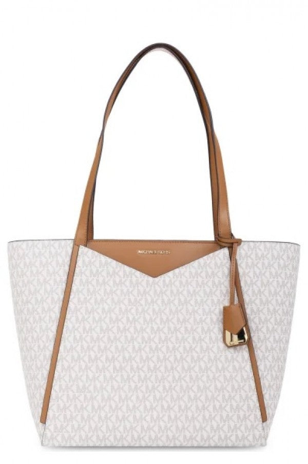 Michael Kors MK Whitney Tote Bag With Dust Bag (White) - LABLEWHORE.COM