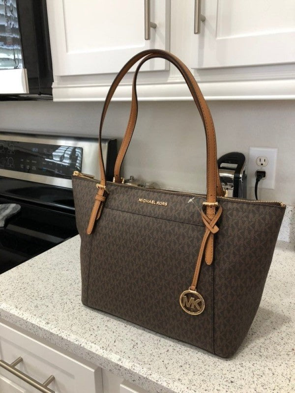 Michael Kors MK Ciara Tote Bag With Dust Bag (Brown) - LABLEWHORE.COM