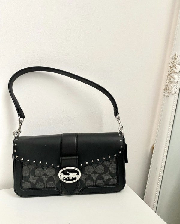 Coach Georgie Shoulder Bag In Colorblock Signature WIth OG Box & Dust Bag - LABLEWHORE.COM