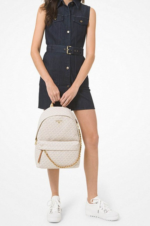 Michael Kors MK Slater Monogram Backpack With Dust Bag - LABLEWHORE.COM