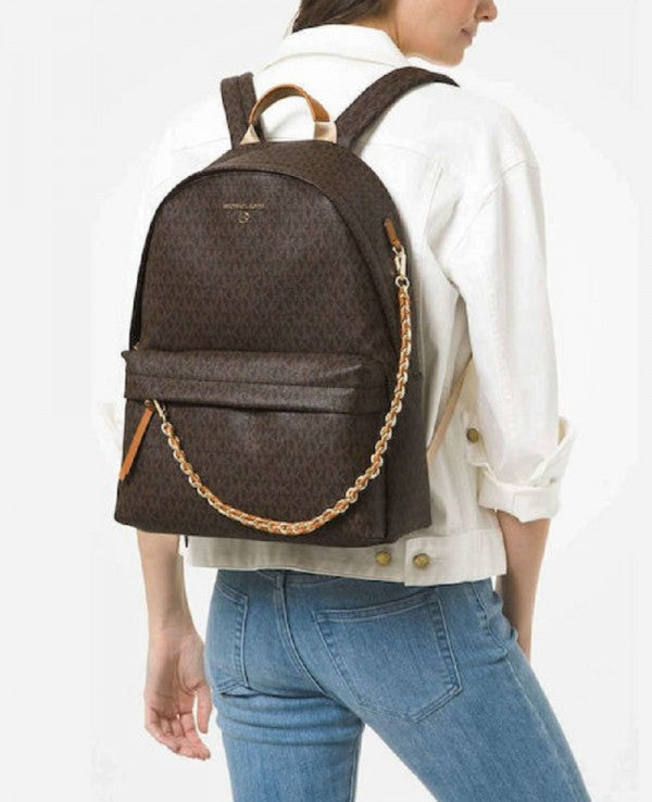 Michael Kors MK Slater Monogram Backpack With Dust Bag - LABLEWHORE.COM