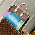 Louis Vuitton LV x YK On The Go M46466 Pumpkin Print Handbags With Dust Bag - LABLEWHORE.COM