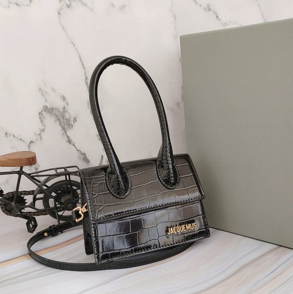 Jacquemus Le Chiquito Croco Small Handbag With OG Box & Dust Bag - LABLEWHORE.COM