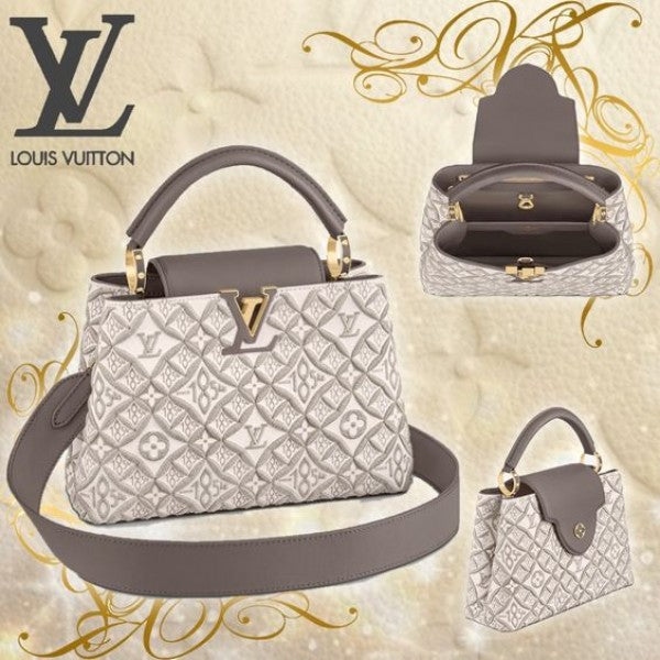 Louis Vuitton LV Capucines Premium Quality Leather Bag With OG Box & Dust Bag