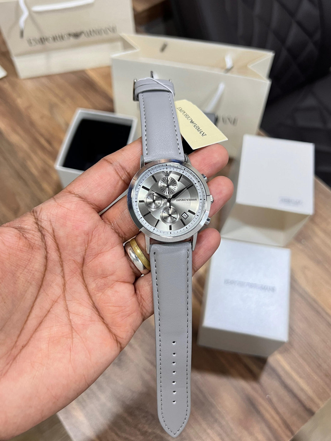 A fashion statement Grey Analog Emporio Armani