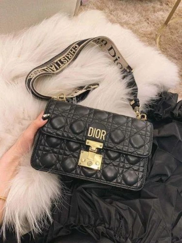 Dior Addict Flap Oblique Leather Sling Bag With OG Box & Dust Bag