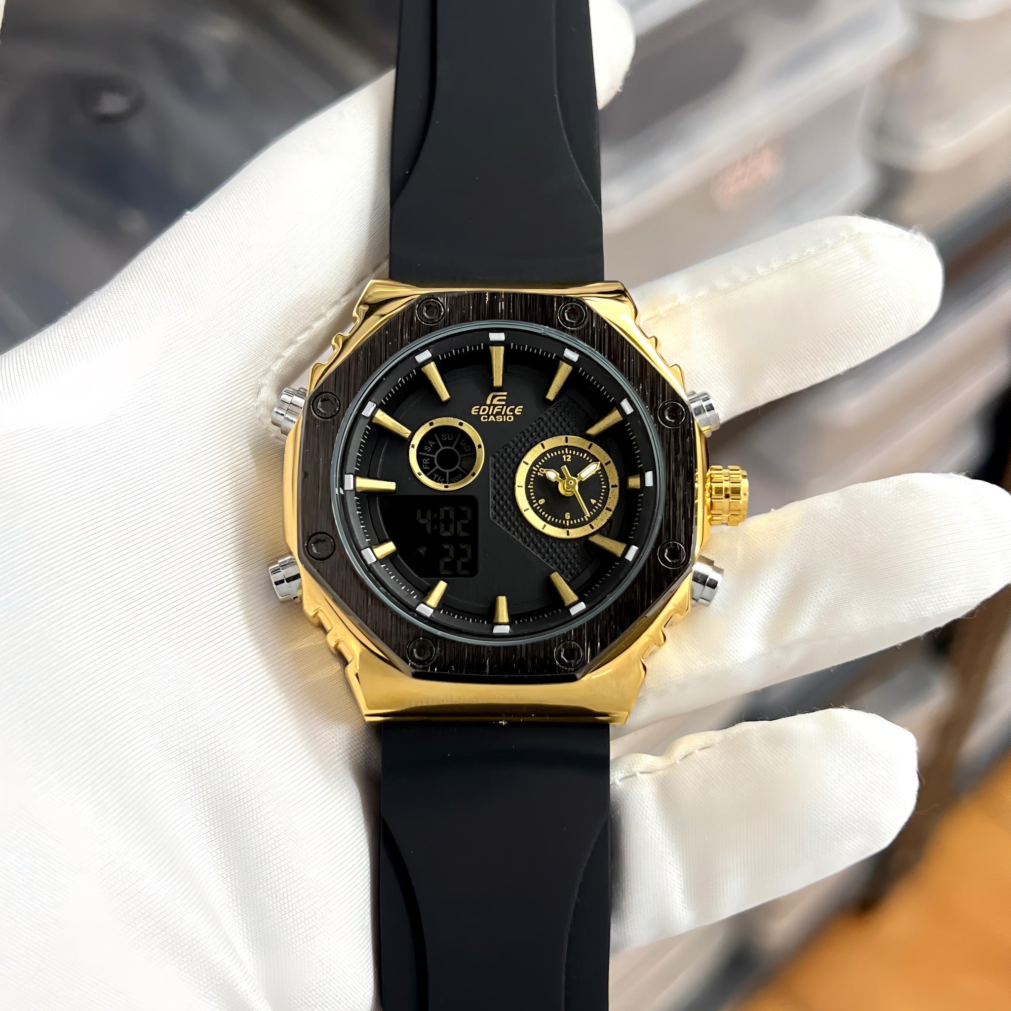 The Casio analog-digital combination watch