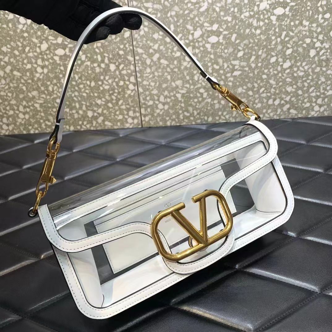 VALENTINO V LOGO TRANSPARENT BAG