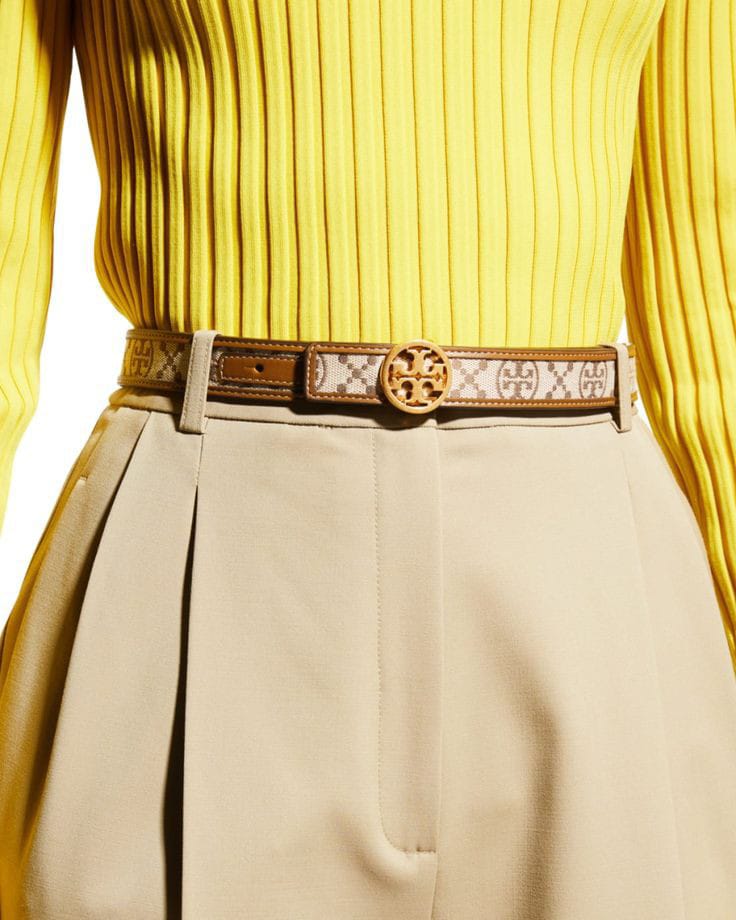 TORY BURCH MONOGRAM JACQUARD BELTS