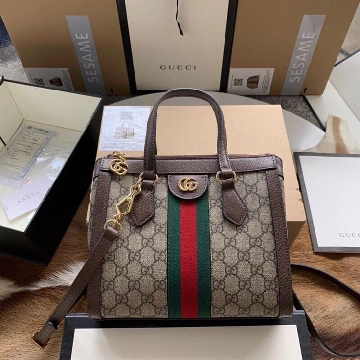 GUCCI OPHIDIA GG TOTE BAGS