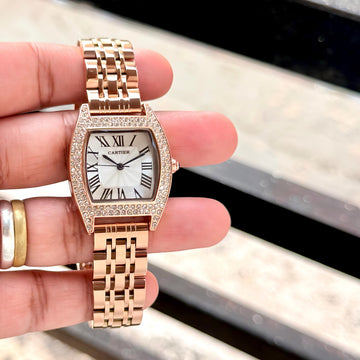 The Cartier Tortue for women is a distinguished model