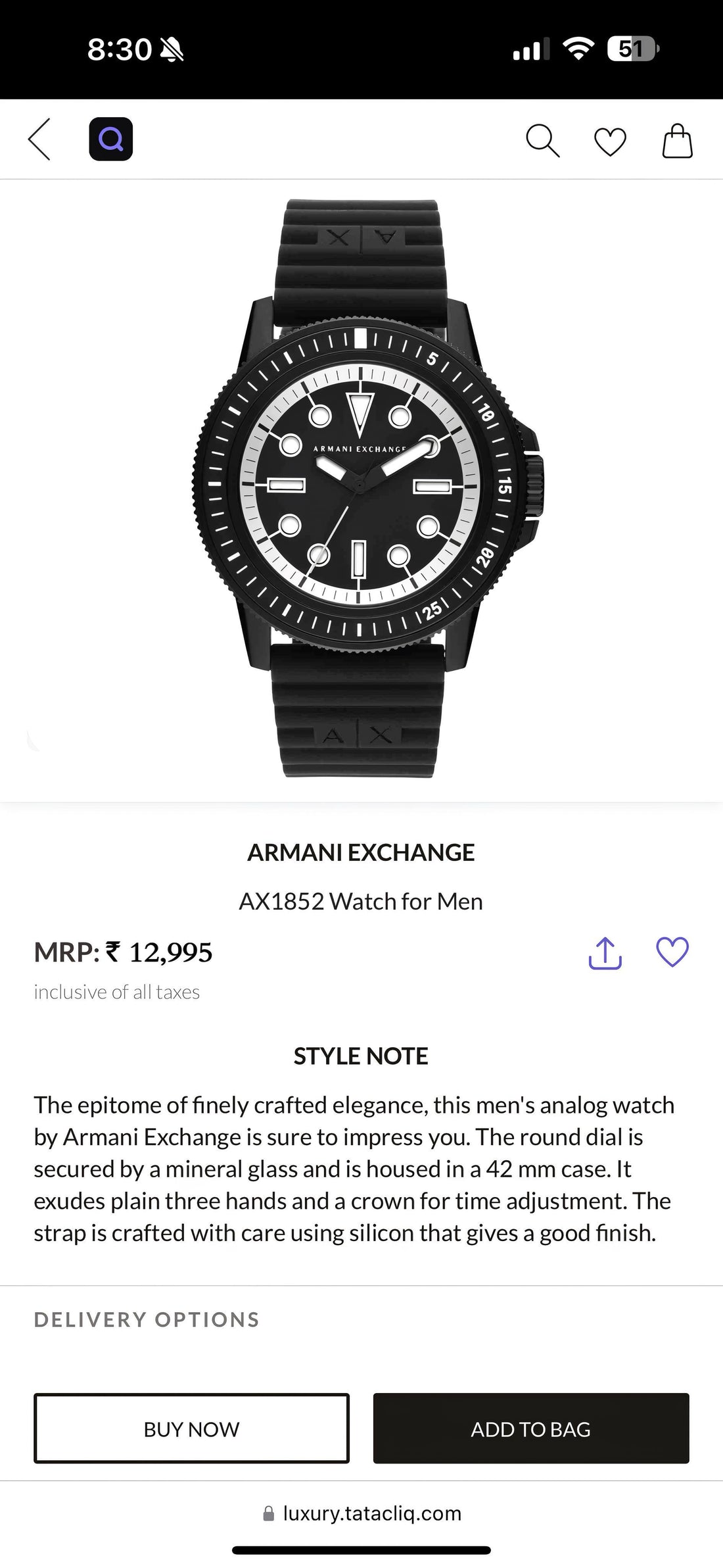 Armani Exchange Original Model Collection