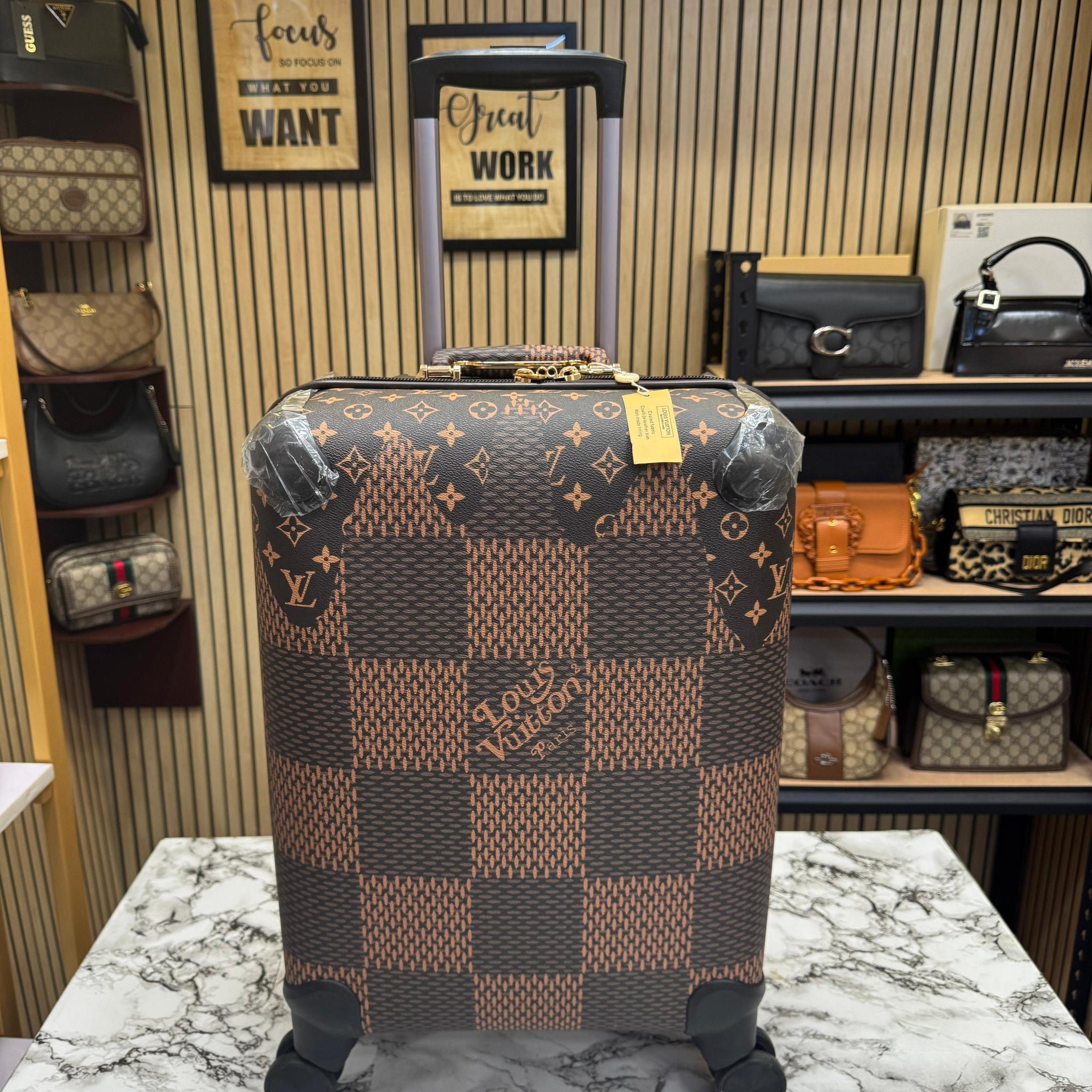 LOUIS VUITTON CHECKS MONO TROLLEY BAG