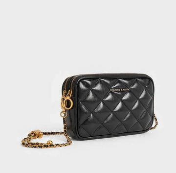 CHARLES & KEITH APFRA  QUILTED CROSSBODY SLING BAG