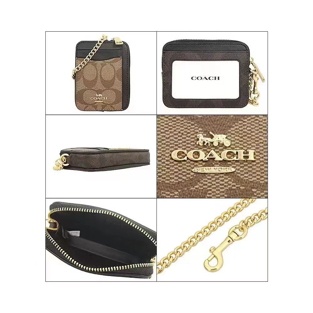 COACH CARD/KEY HOLDER ZIPPER SMALL WALLET