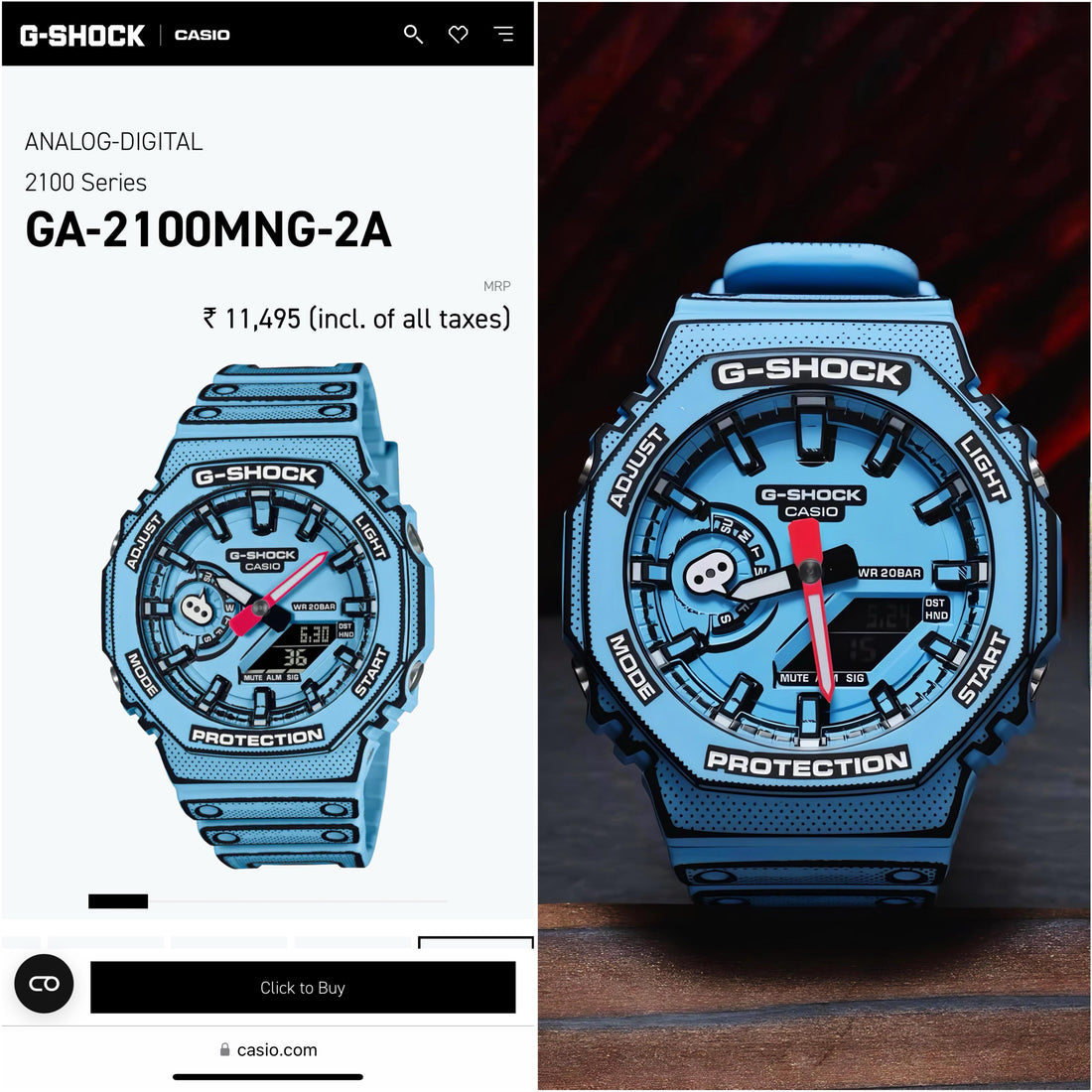 G-Shock GA2100 MANGA Original Model Series