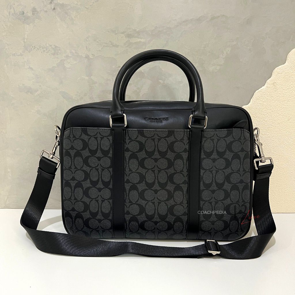 COACH PERRY SIGNATURE BRIEFCASE LAPTOP BAGS