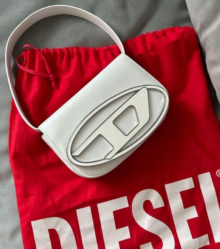 DIESEL METALLIC CHROME SHOULDER BAG