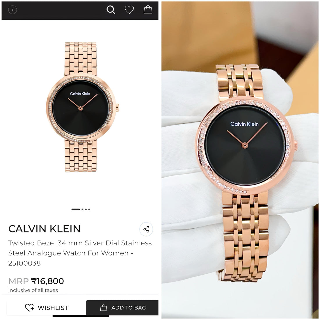Calvin Klein Women's Rose-Gold