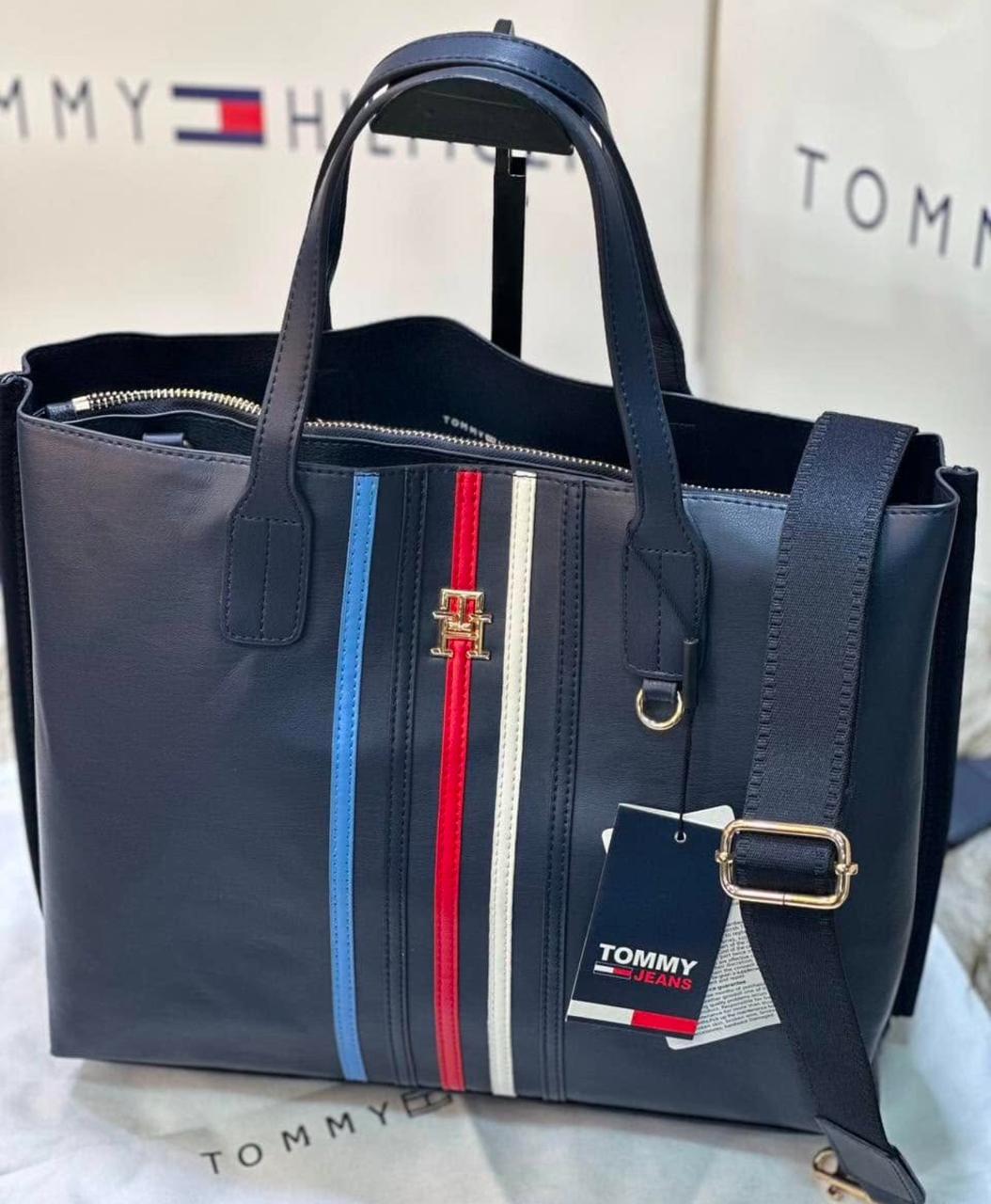 Tommy Hilfiger Iconic Leather Large Tote Bag