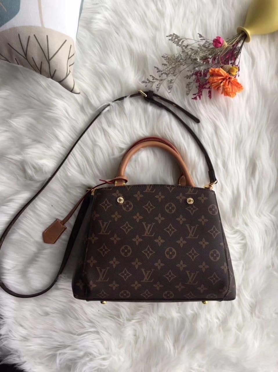 LV MONTAIGNE SCARF SERIES LEATHER QUALITY
