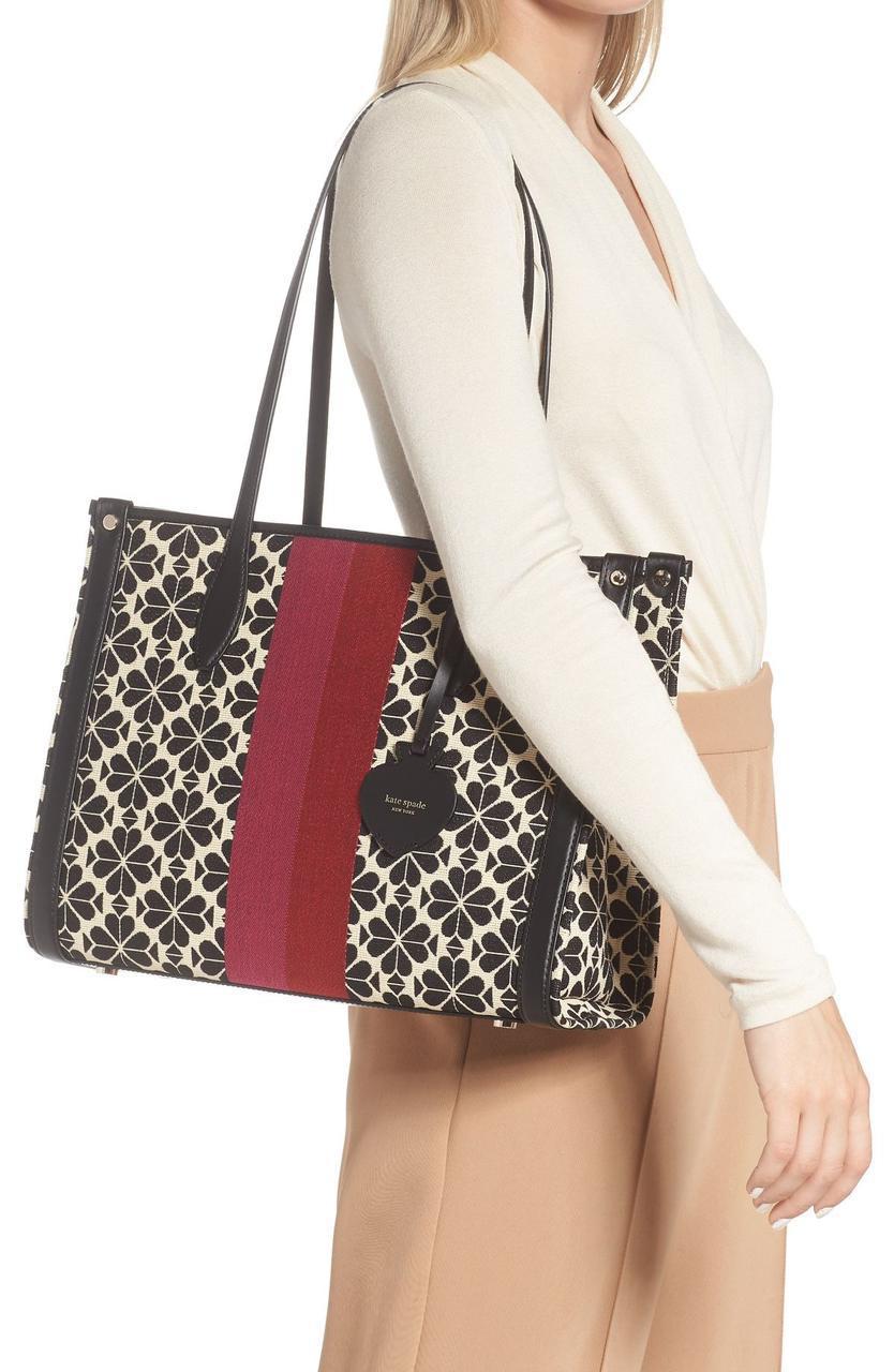 KATE SPADE JACQUARD LARGE TOTE BAG