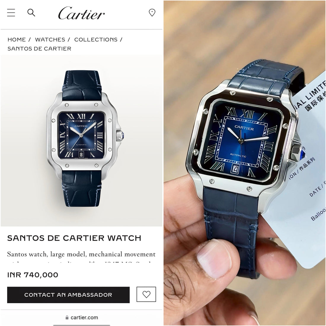 Cartier Ultra - Premium Santos Original Model Series