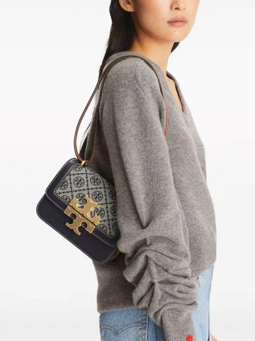 TB ELANOR CONVERTIBLE JACQUARD SHOULDER BAG