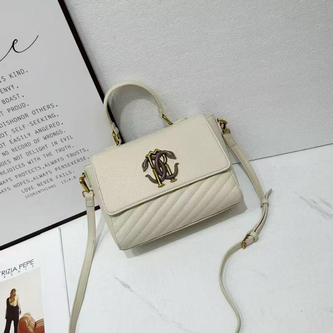 ROBERTO CAVALLI MIRROR SNAKE TOP HANDLE BAG