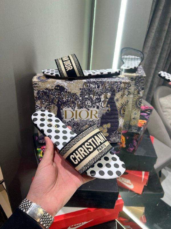 Christian Dior Dway Slide With OG Box & Carry Bag