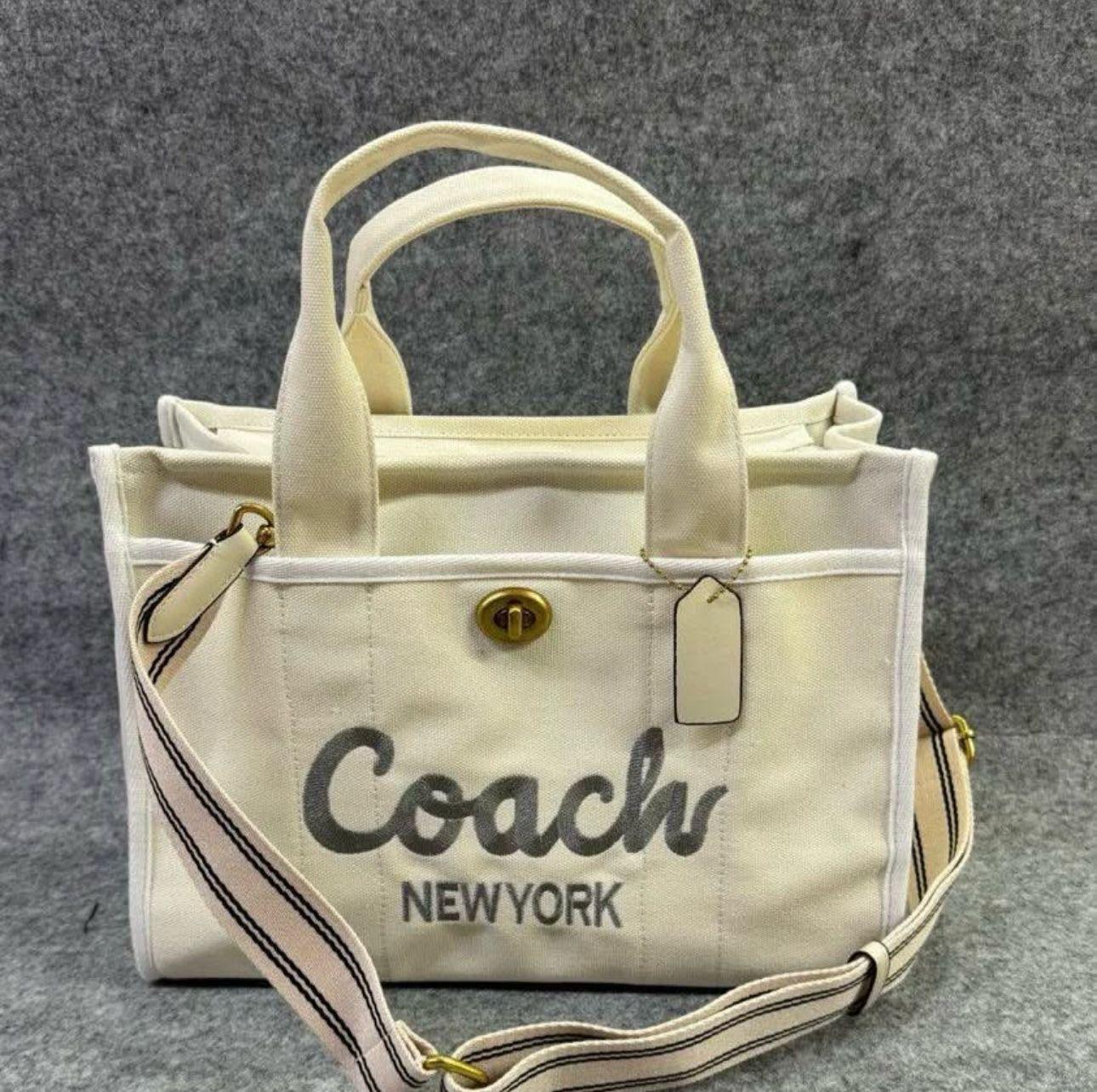 COACH CARGO CANVAS FIELD TOTE BAG