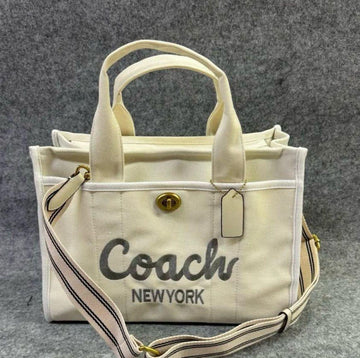 COACH CARGO CANVAS FIELD TOTE BAG