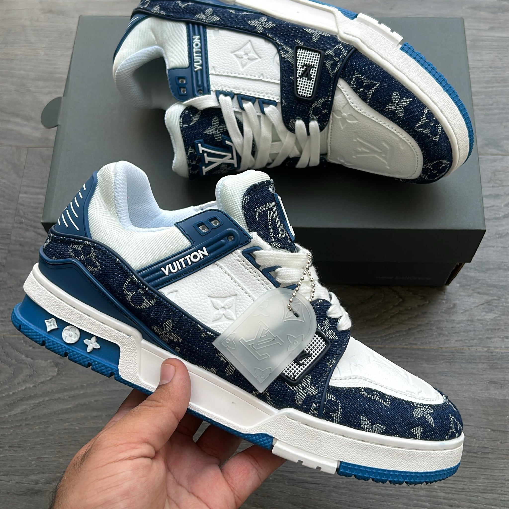 Louis Vuitton Inspired Sneakers Blue