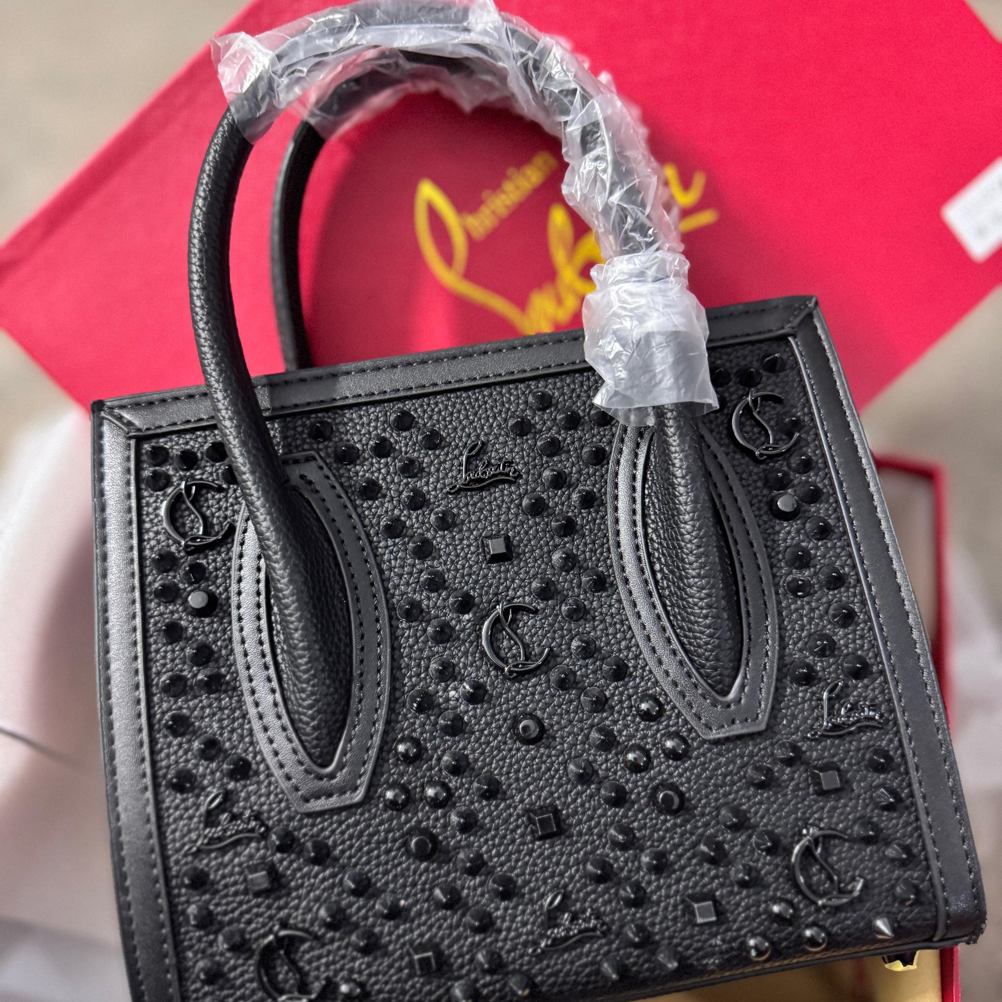 CHRISTIAN LOUBOUTIN PALOMA S SMALL SIZE STUDDED HANDBAG