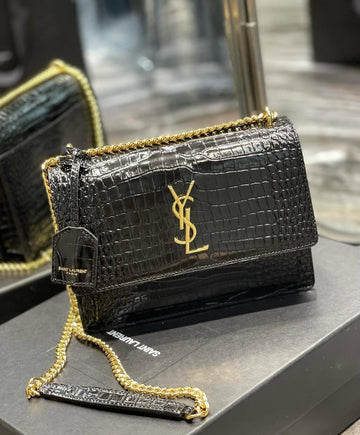 YSL SUNSET CROCO AND PLAIN EDITION