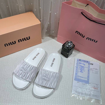 Miu Miu Matelasse Slides For Woman