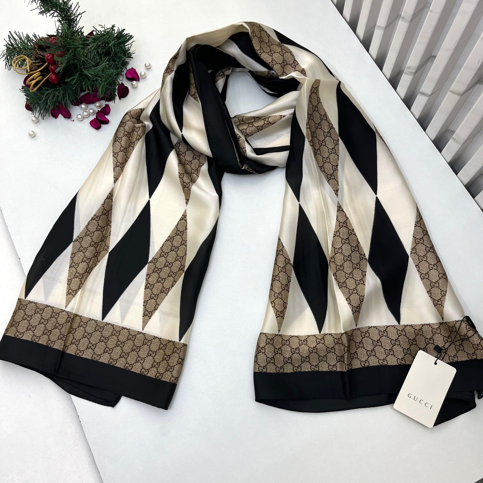 ASSORTED BRANDED SILK STOLES