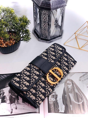 DIOR CD THREE FOLD LONG WALLETS