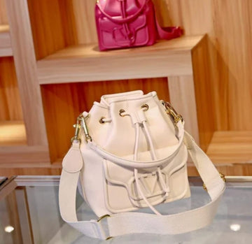 VALENTINO GRAVANI LOCO LEATHER BUCKET BAGS