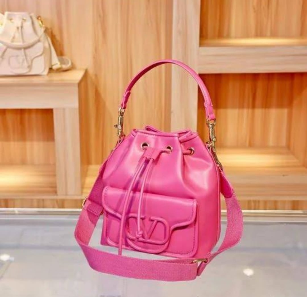 VALENTINO GRAVANI LOCO LEATHER BUCKET BAGS