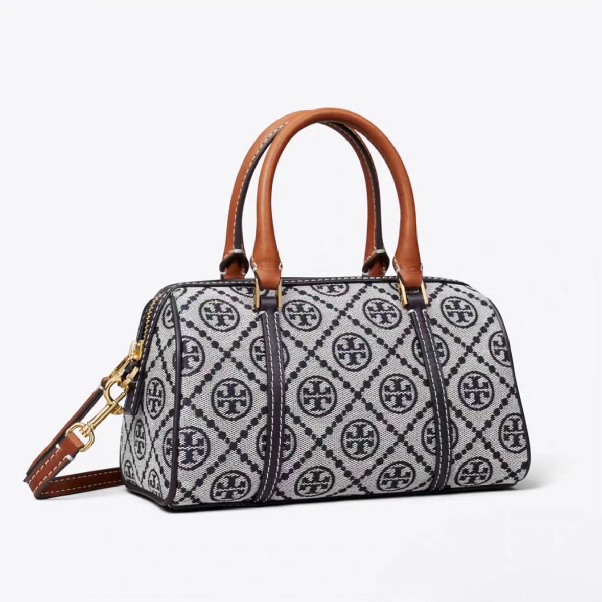 TORY BURCH T MONOGRAM BARREL BAG