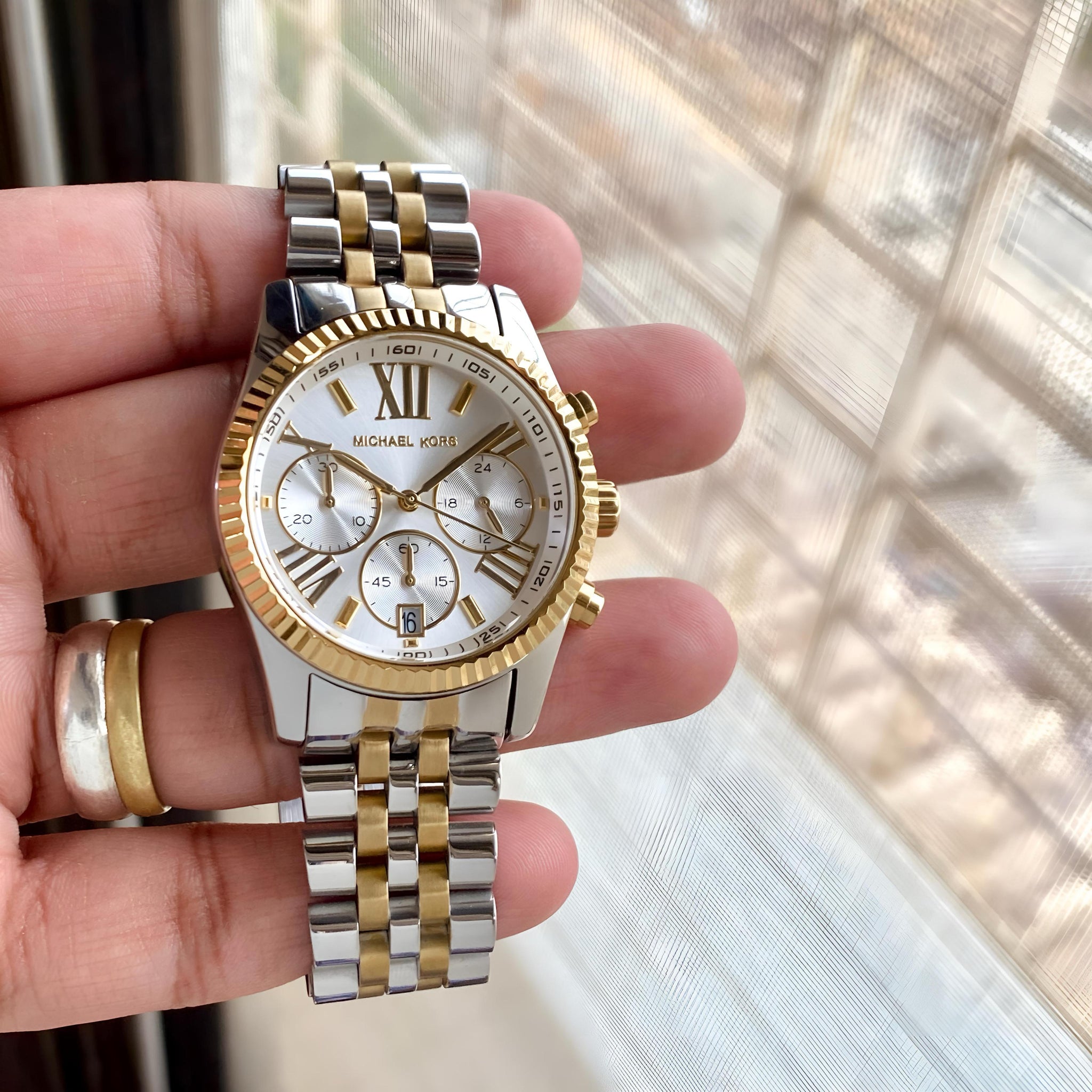 Beautiful Michael Kors Women's Lexington Gold-Silver
