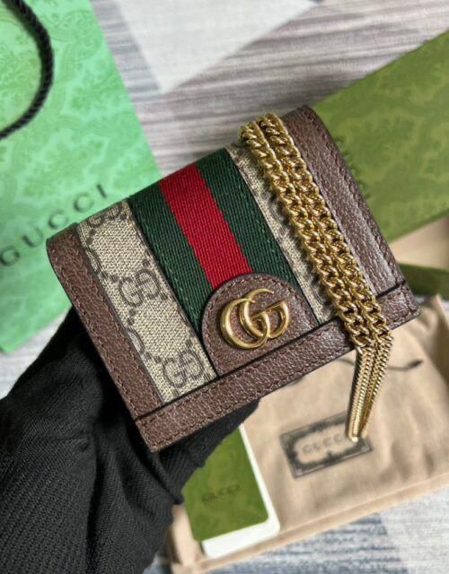 GUCCI OPHIDIA AND HORSEBIT NANO SLING WALLET