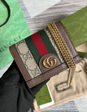GUCCI OPHIDIA AND HORSEBIT NANO SLING WALLET