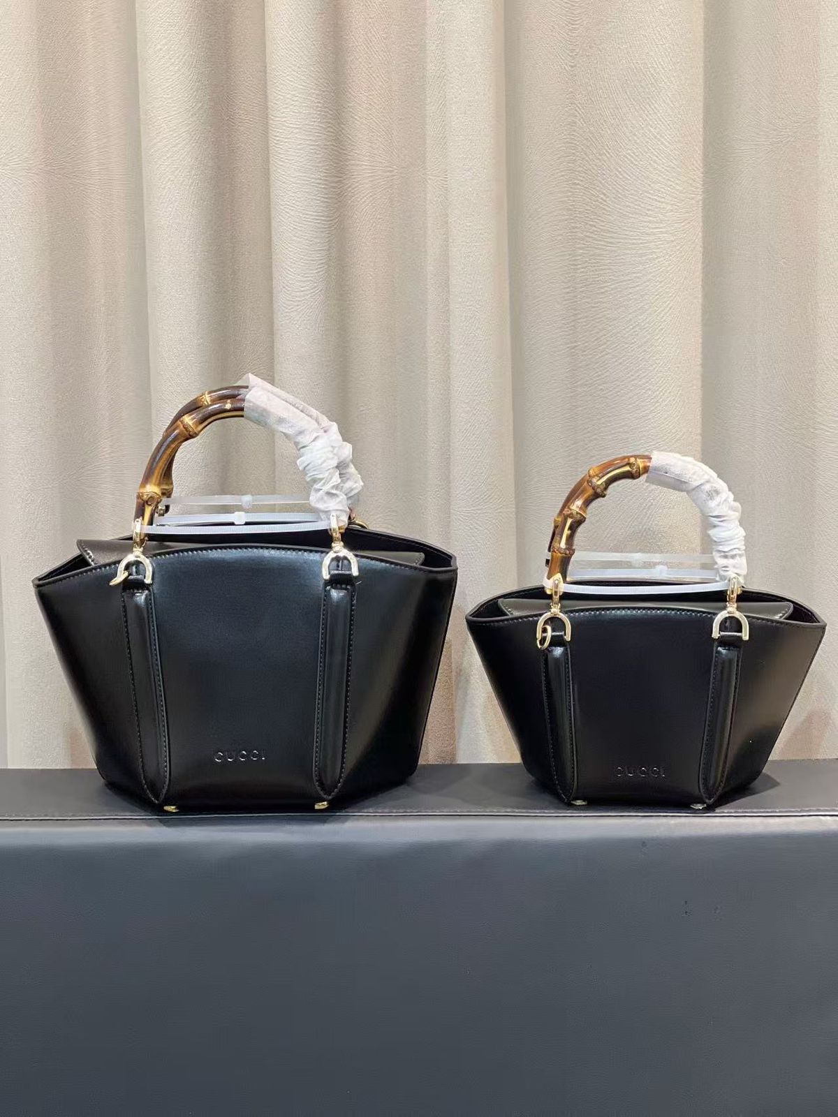 GUCCI BAMBOO TOP HANDLE BUCKET BAG