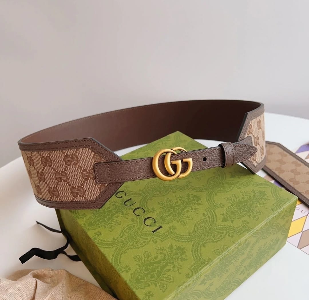 GUCCI GG SUPREME BROAD BELTS