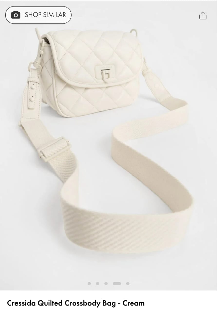 CHARLES & KEITH CRESSIDA QUILTED CROSSBODY BAGS