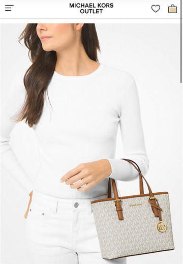MICHAEL KORS XS CARRYALL JET SET SIGNATURE TOTE BAGS