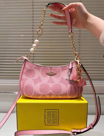 COACH TERI PINK WITH COACH DICE CHARM